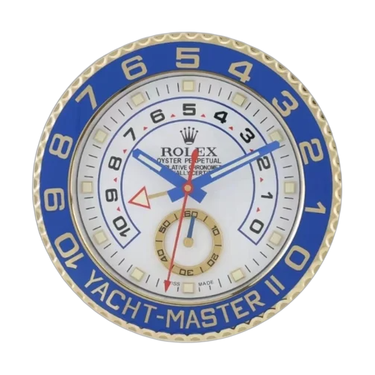 Rolex Yacht-Master II Wall Clock _ Blue & Gold Style – Watches