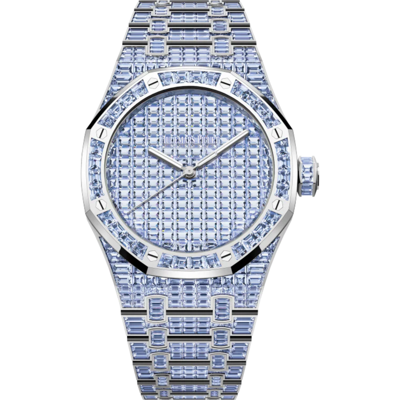 Royal Oak Selfwinding Tanzanite 41MM 18-Carat White Gold Bracelet Set With Baguette-Cut Tanzanites 18-Carat White Gold Dial 18-Carat White Gold Case - Audemars Piguet
