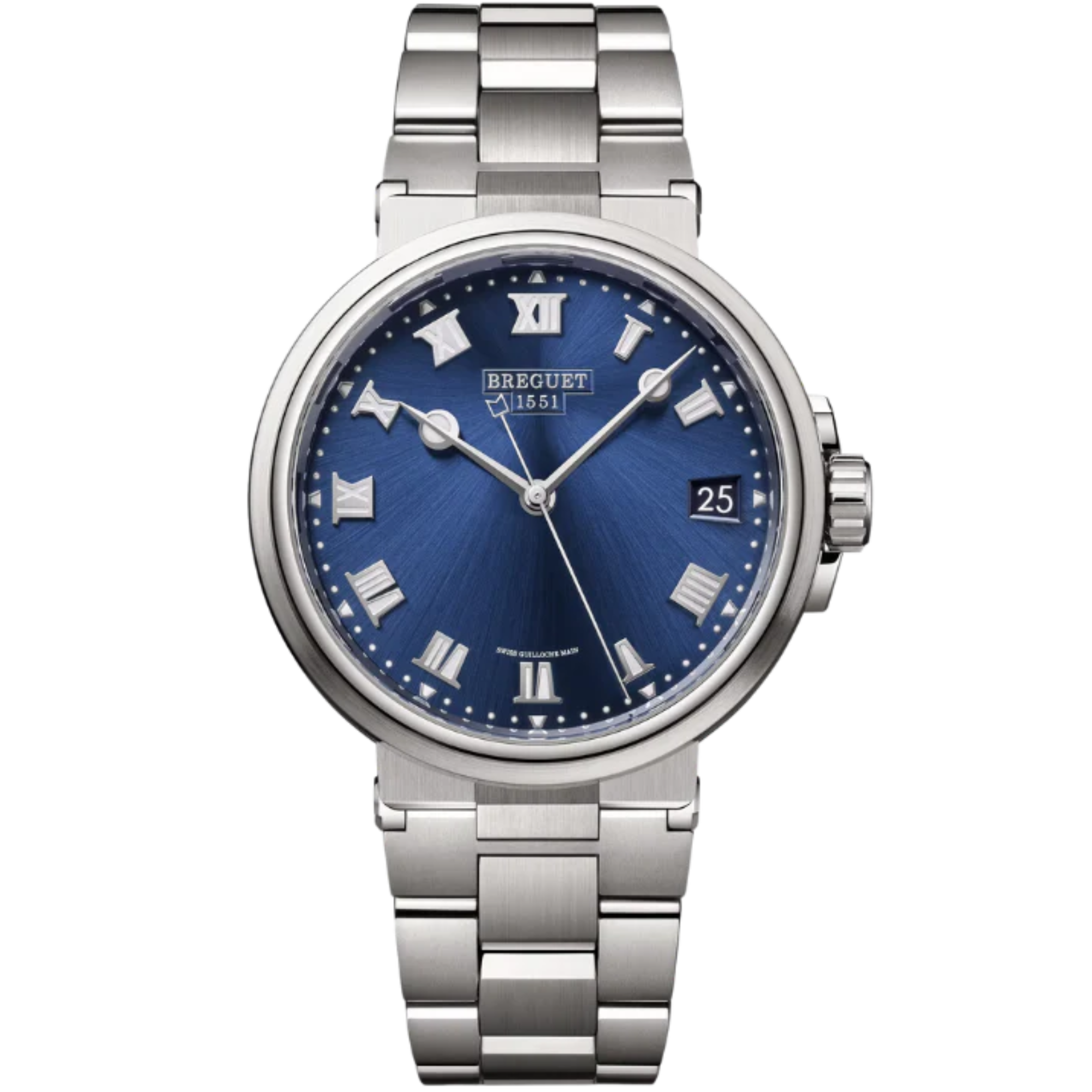 MARINE 5517 40 TITANIUM WITH SUNBURST BLUE DIAL - Breguet