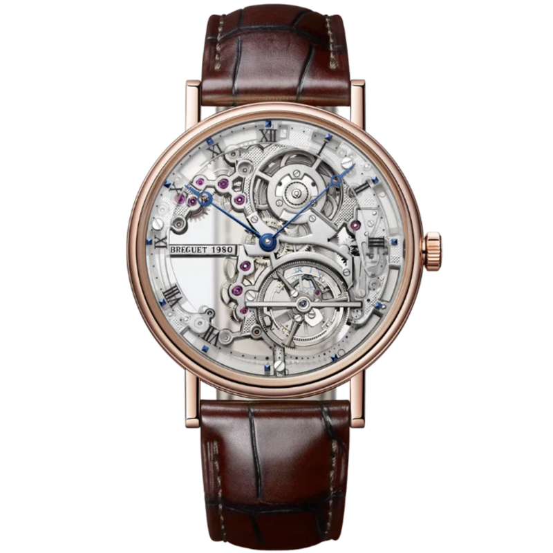 CLASSIQUE TOURBILLON EXTRA-PLAT SQUELETTE 5395 41 MM ROSE GOLD WITH OPEN WORKED DIAL - Breguet