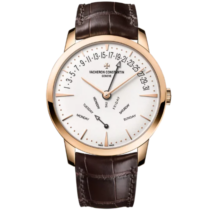 PATRIMONY MOON PHASE RETROGRADE DATE 42 MM PINK GOLD WITH WHITE BRASS DIAL - Vacheron Constantin