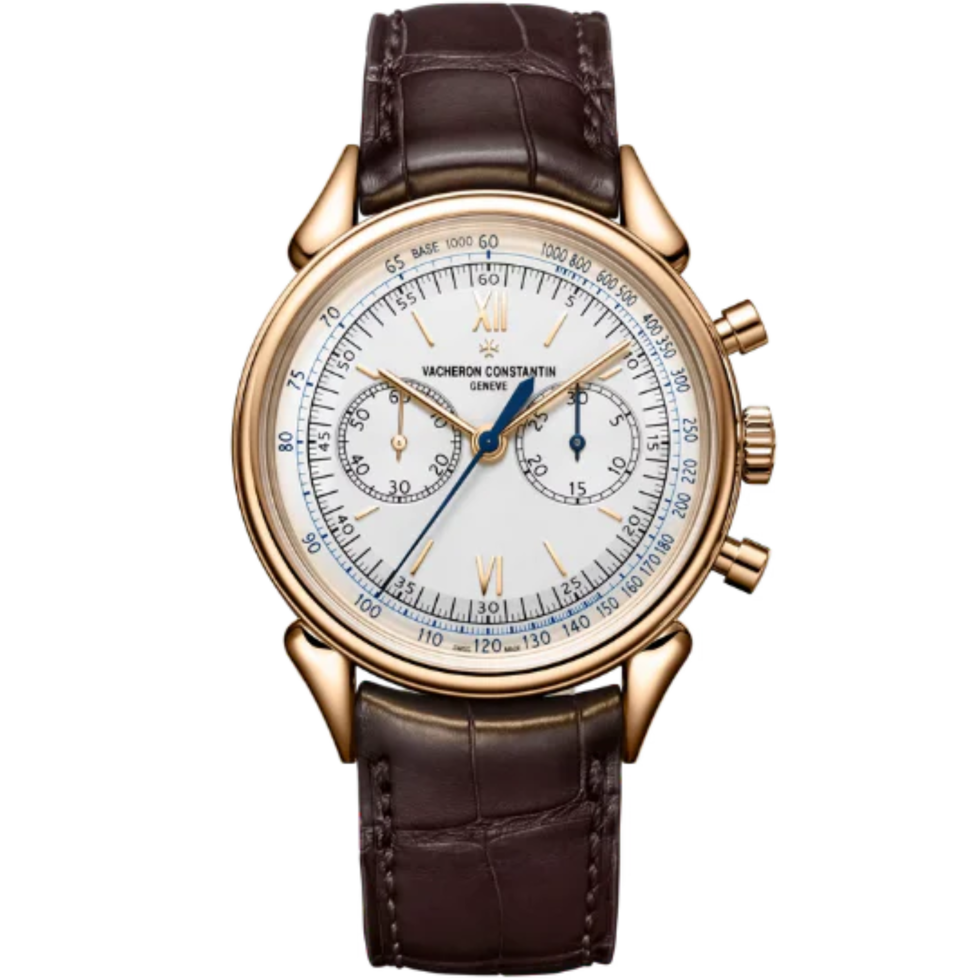 HISTORIQUES CORNES DE VACHE 1955 38 MM PINK GOLD WITH WHITE DIAL - Vacheron Constantin