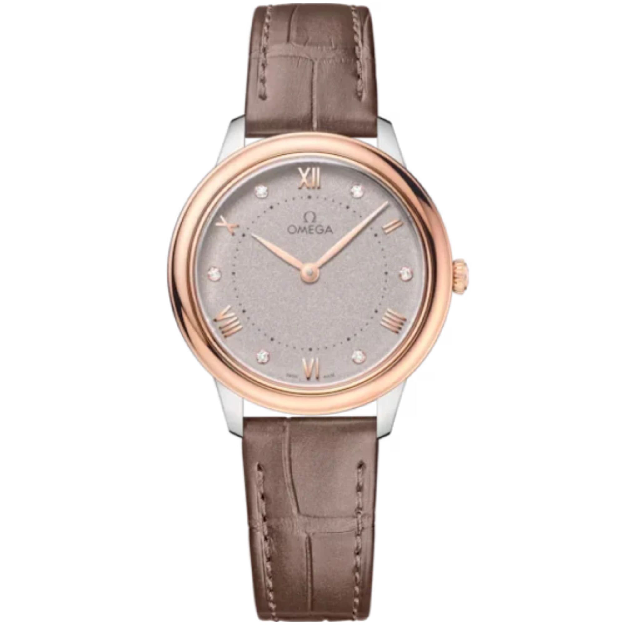 DE VILLE PRESTIGE 30 MM STAINLESS STEEL - SEDNA™ GOLD WITH SILVER DIAL - Omega