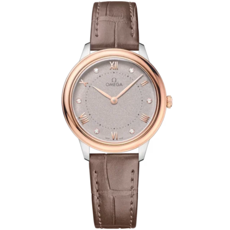 DE VILLE PRESTIGE 30 MM STAINLESS STEEL - SEDNA™ GOLD WITH SILVER DIAL - Omega