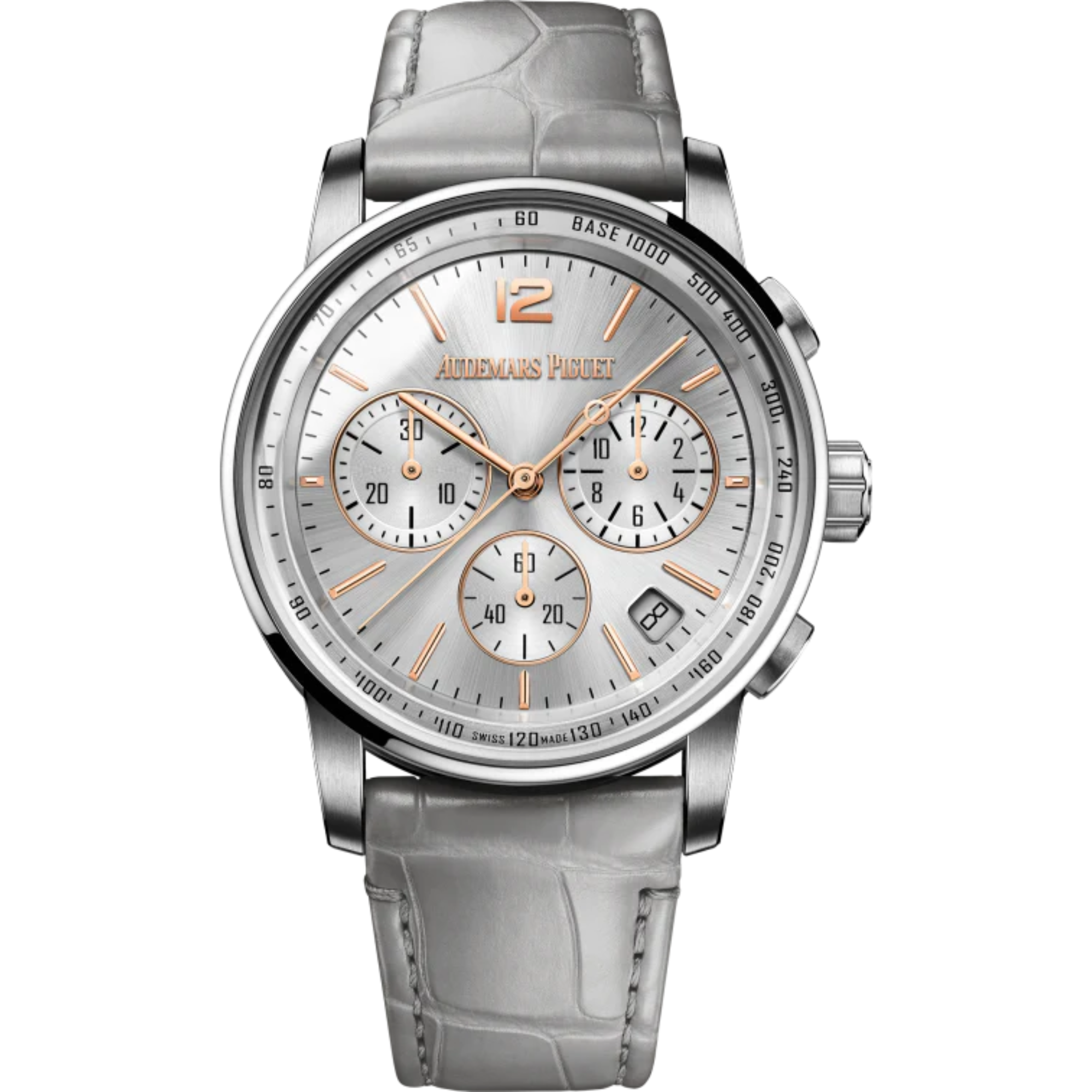 Code 11.59 by Audemars Piguet 41mm Grey Alligator Strap Grey Lacquered Dial With Sunray Pattern Base White Gold Gezel - Audemars Piguet