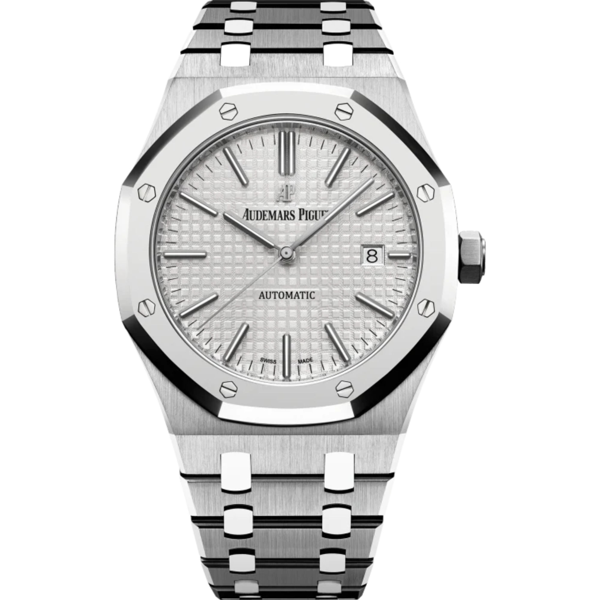 Royal Oak Selfwinding Qeii Cup 2017 41MM Titanium Bracelet Rhodium-Toned Dial With Grande Tapisserie Pattern Titanium Case Polished 950 Platinum Bezel - Audemars Piguet