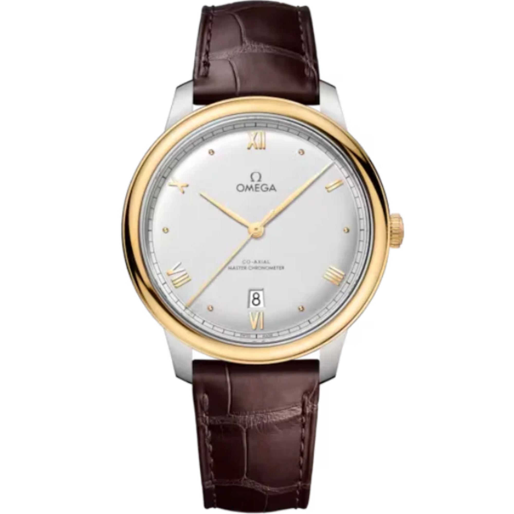DE VILLE PRESTIGE 40 MM STAINLESS STEEL - YELLOW GOLD WITH SILVER DIAL - Omega