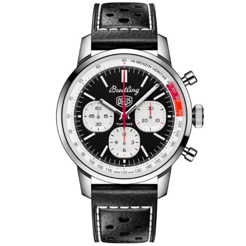 TOP TIME B01 DEUS 41 MM STAINLESS STEEL WITH BLACK DIAL - Breitling