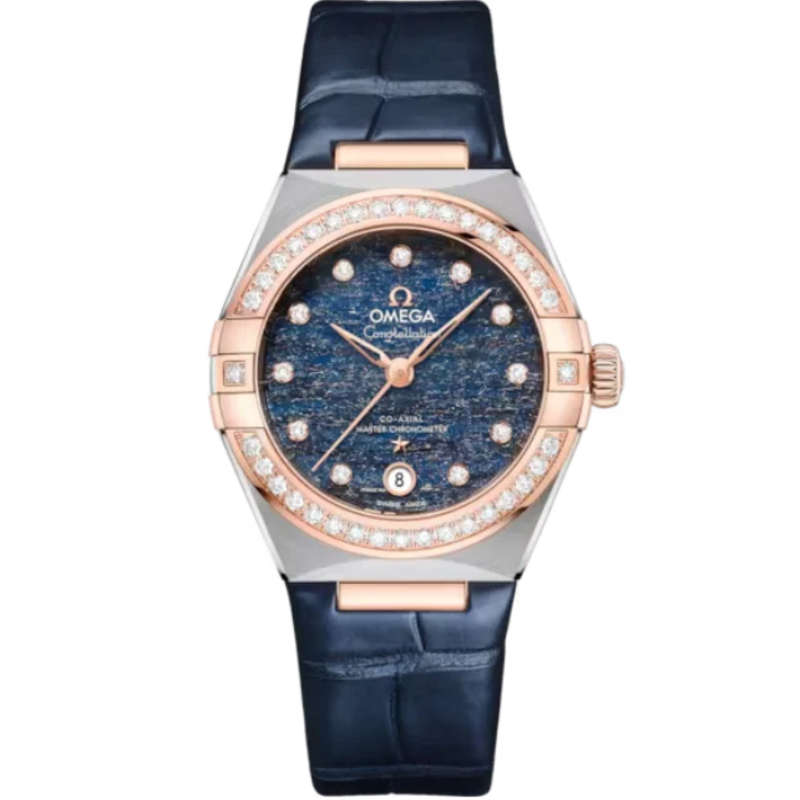 CONSTELLATION 29 MM STAINLESS STEEL - SEDNA™ GOLD WITH BLUE DIAL - Omega