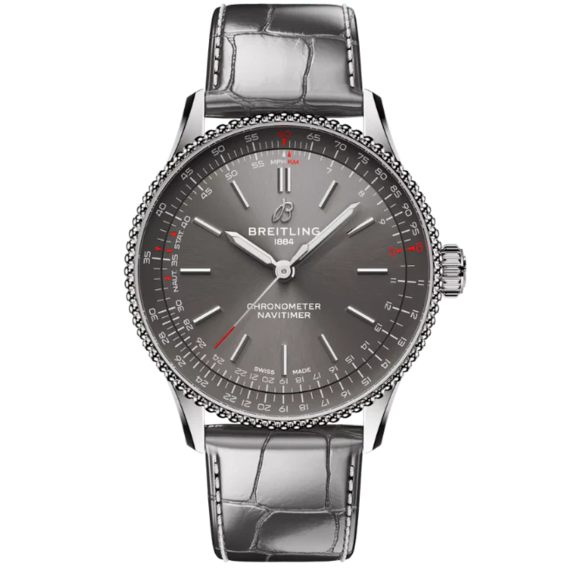 NAVITIMER AUTOMATIC 36 MM STAINLESS STEEL WITH ANTHRACITE BLACK DIAL - Breitling