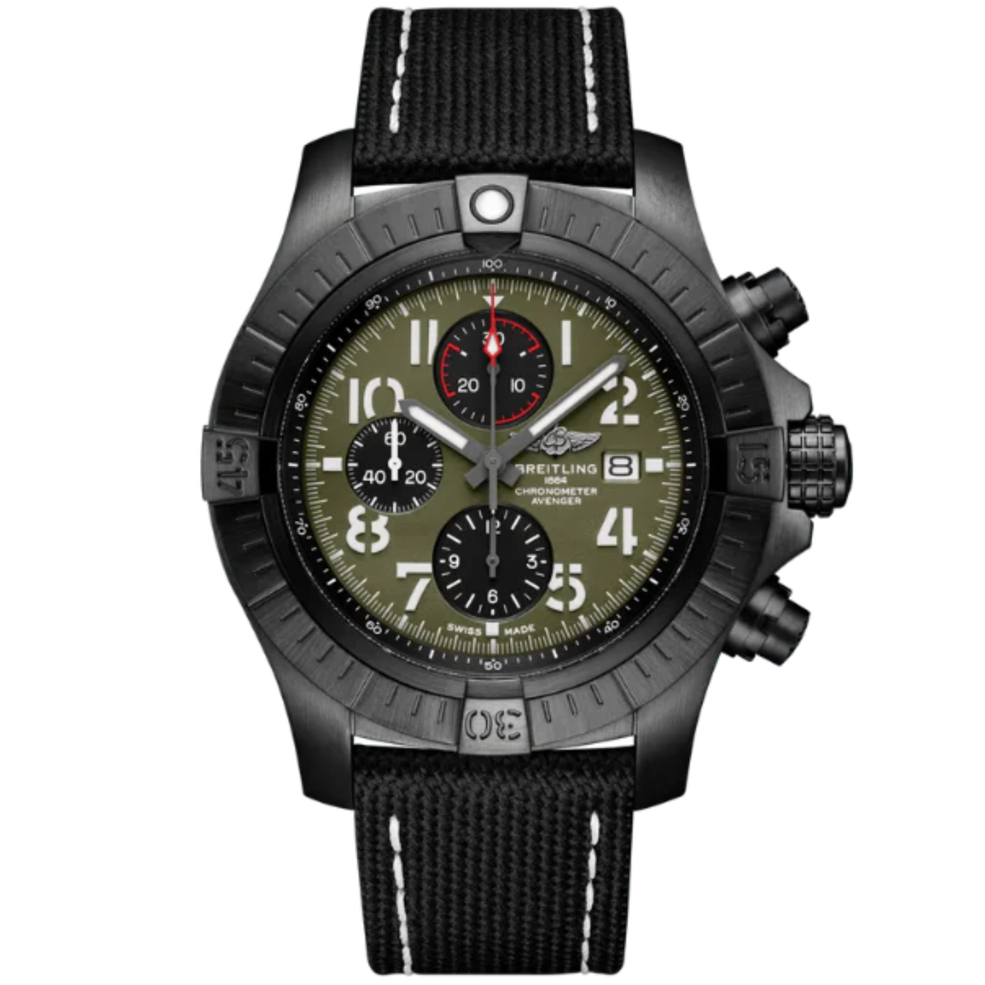 SUPER AVENGER CHRONOGRAPH 48 MM DLC-COATED TITANIUM WITH GREEN DIAL - Breitling
