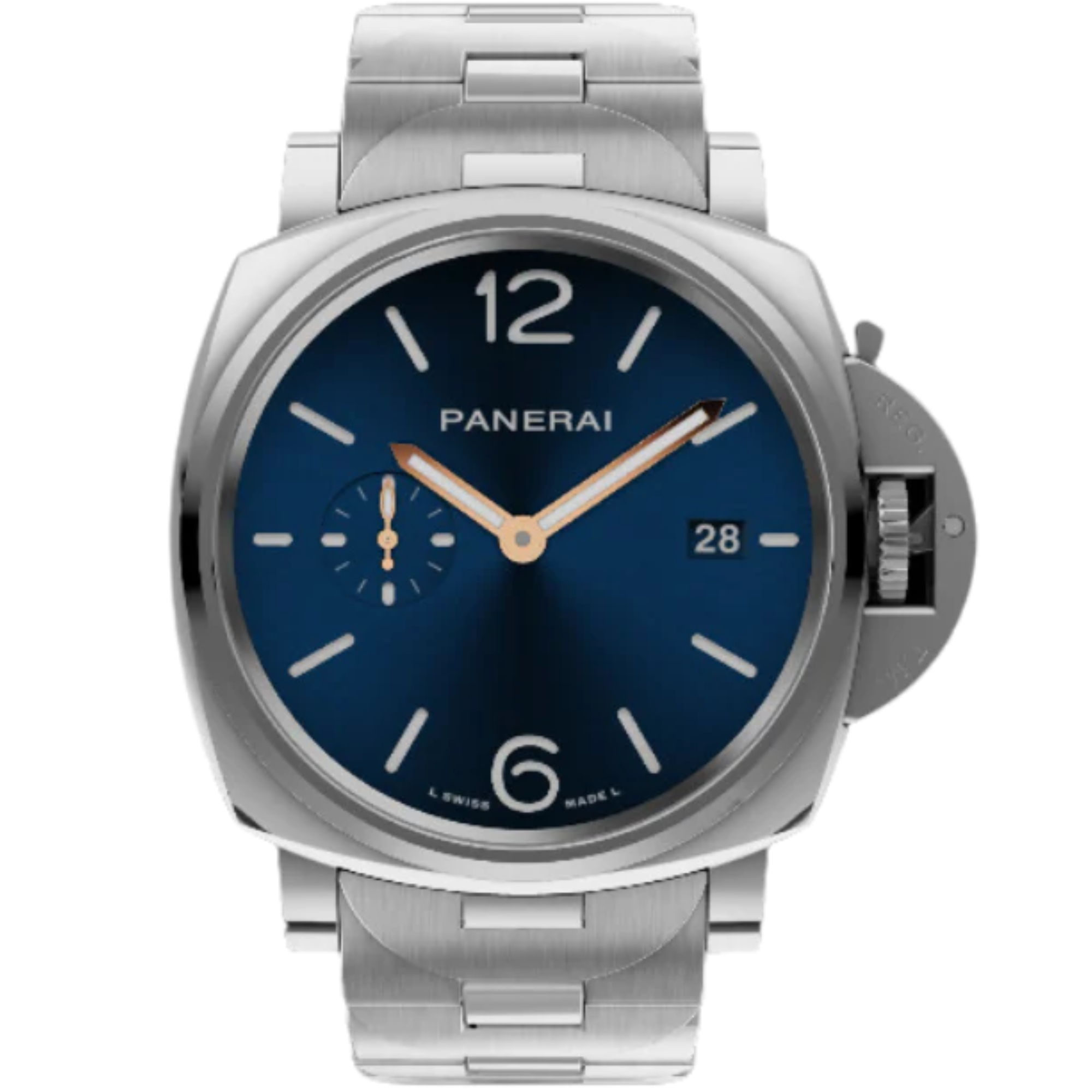 LUMINOR DUE PAM01124 42 MM STAINLESS STEEL WITH BLUE DIAL - Panerai
