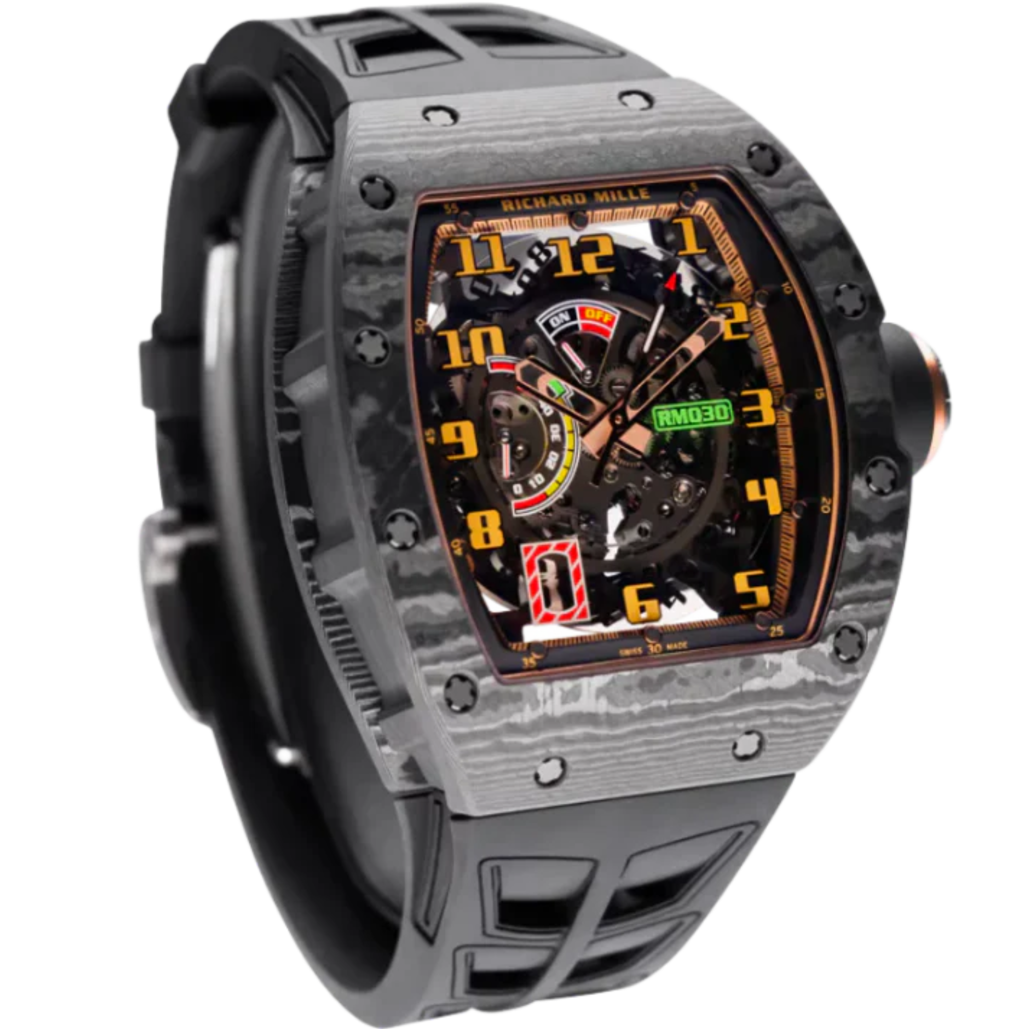 RM 030 Carbon NTPT Ultimate Limited Edition Automatic Black Rubber Strap Titanium Bezel - Richard Mille