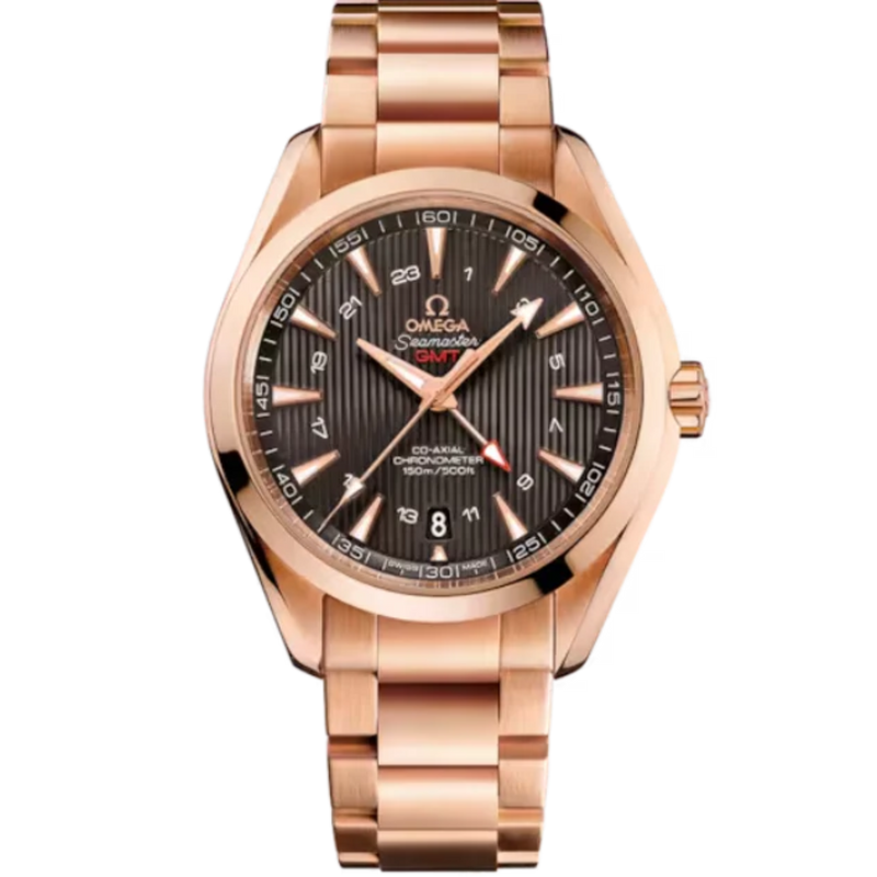 SEAMASTER AQUA TERRA 150M GMT 43 MM RED GOLD WITH GREY DIAL - Omega