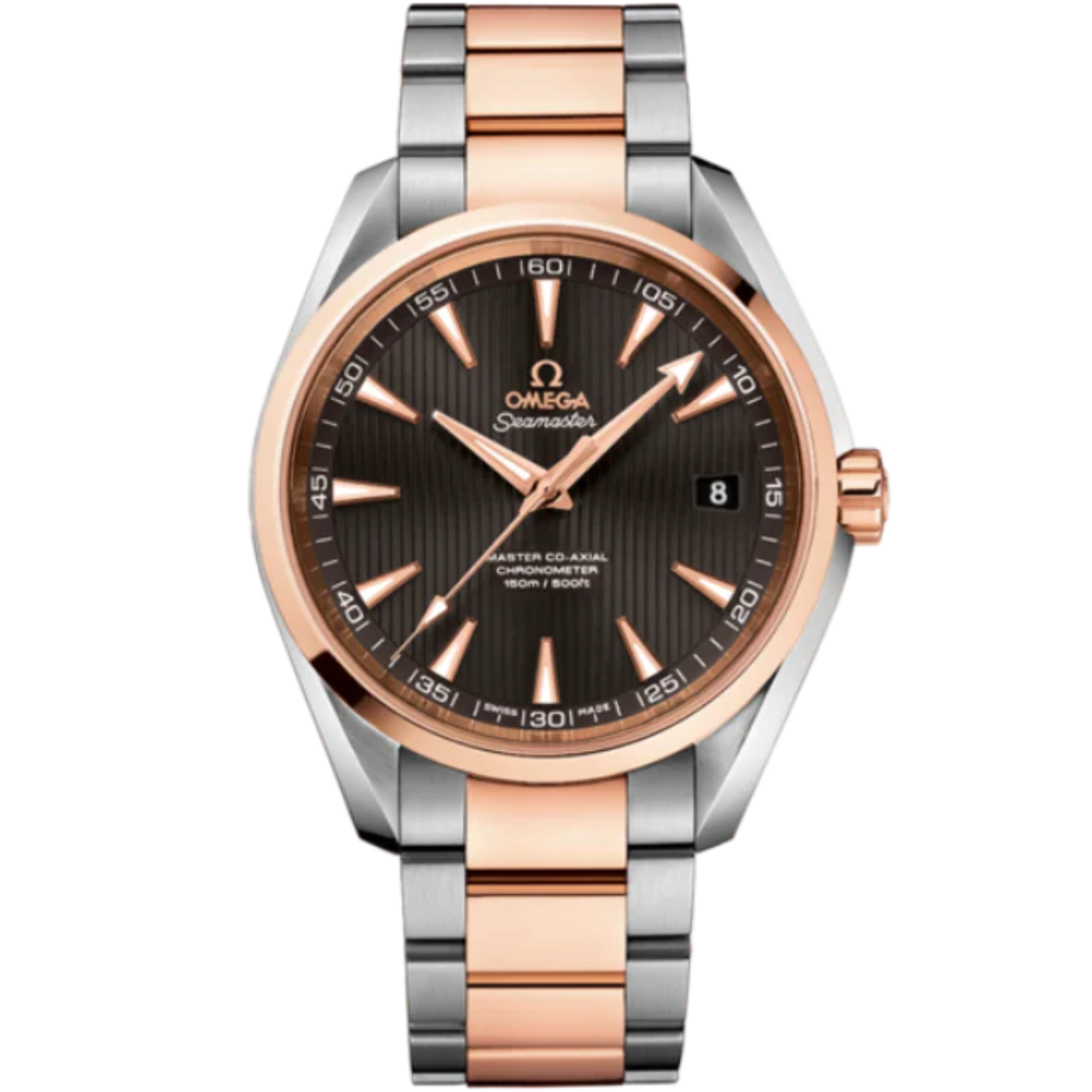SEAMASTER AQUA TERRA 150M 41 MM STAINLESS STEEL - RED GOLD WITH GREY DIAL - Omega