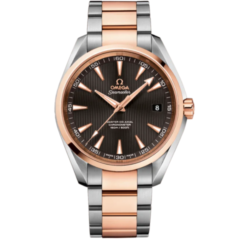 SEAMASTER AQUA TERRA 150M 41 MM STAINLESS STEEL - RED GOLD WITH GREY DIAL - Omega