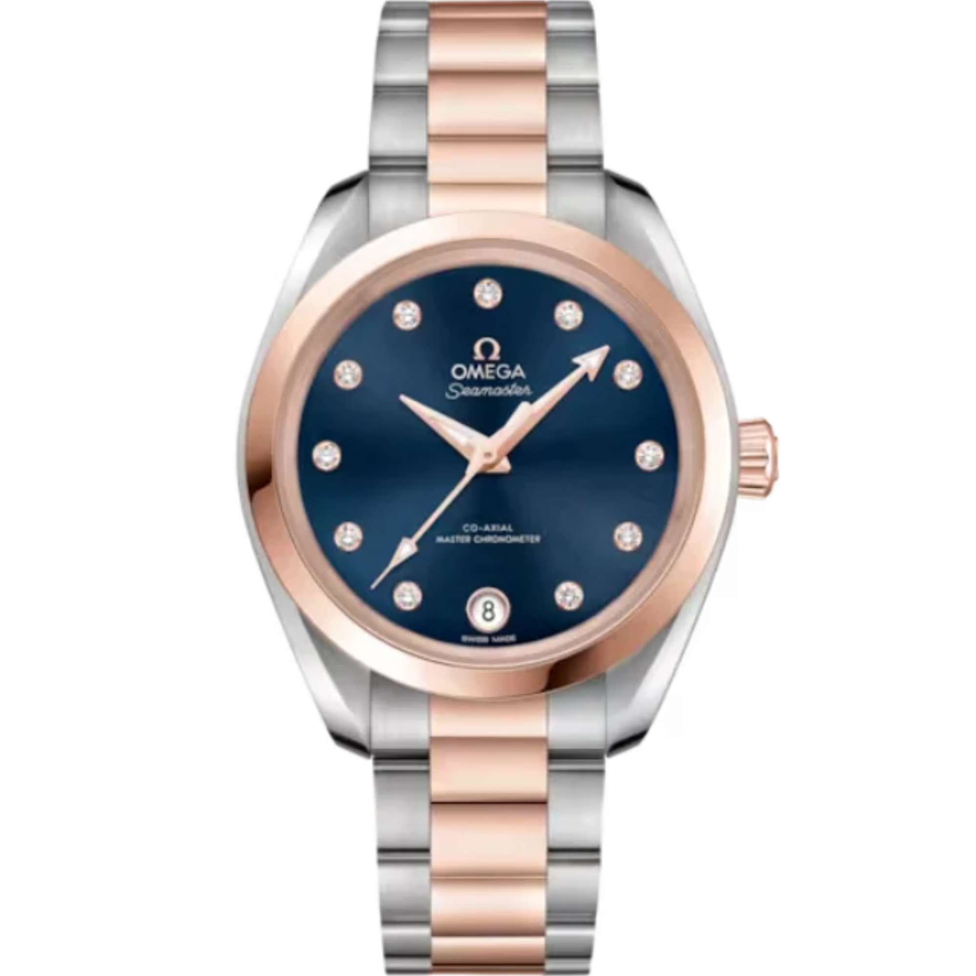SEAMASTER AQUA TERRA 150M 34 MM STAINLESS STEEL - SEDNA™ GOLD WITH BLUE DIAL - Omega