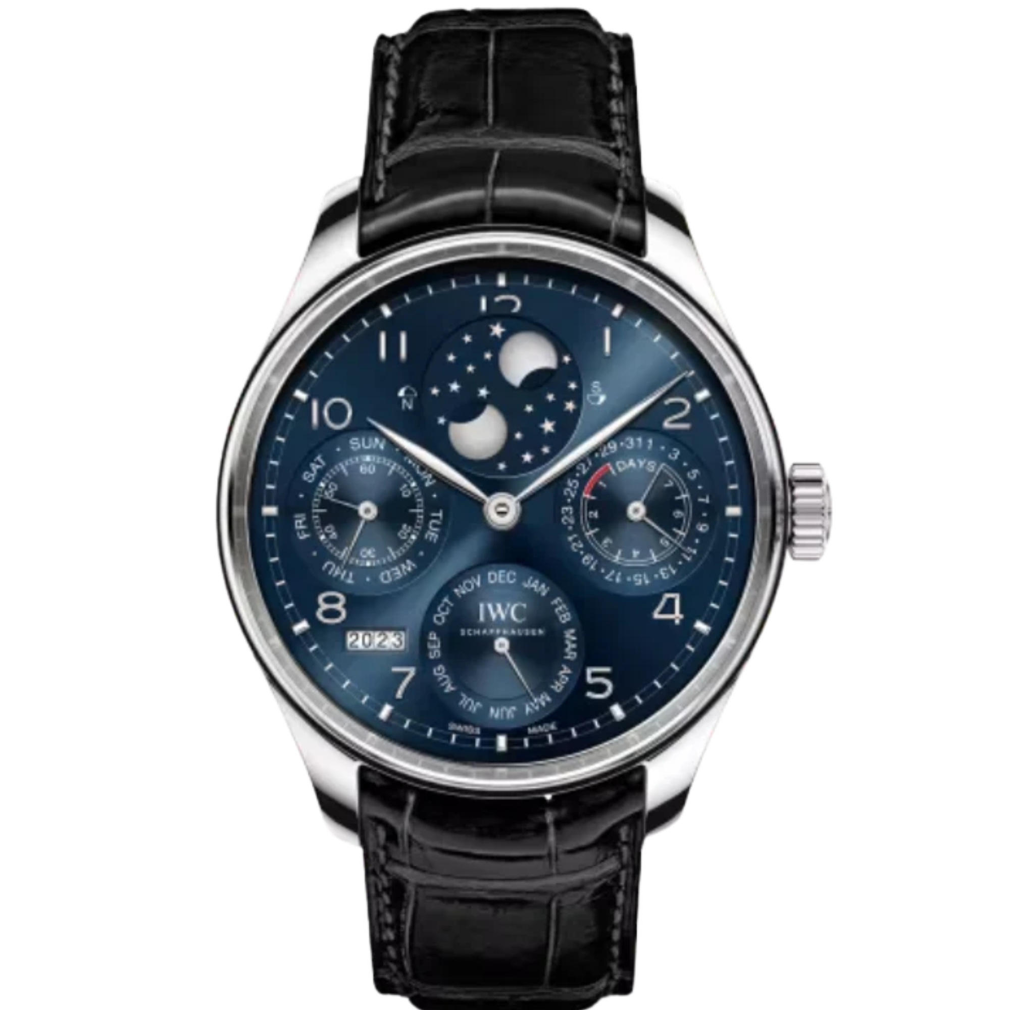 PORTUGIESER PERPETUAL CALENDAR 44 MM WHITE GOLD WITH BLUE DIAL - IWC