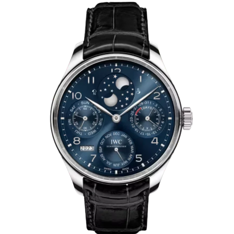 PORTUGIESER PERPETUAL CALENDAR 44 MM WHITE GOLD WITH BLUE DIAL - IWC