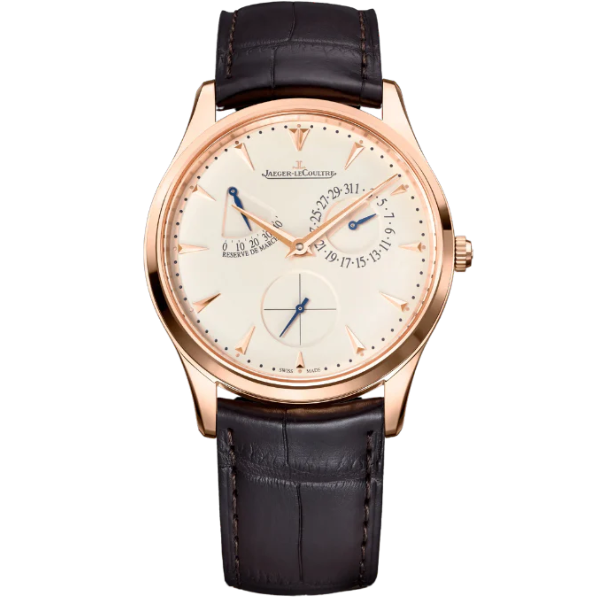 MASTER ULTRA THIN POWER RESERVE 39 MM 18K ROSE GOLD WITH EGGSHELL BEIGE DIAL - Jaeger-LeCoultre