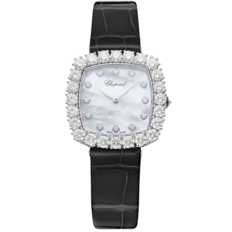 L'HEURE DU DIAMANT 30 MM ETHICAL WHITE GOLD WITH MOTHER OF PEARL DIAL - Chopard