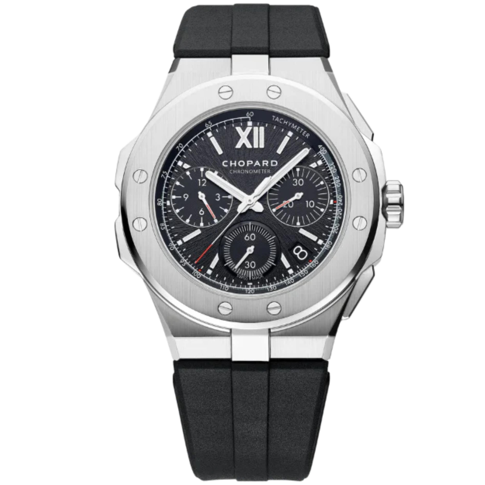 ALPINE EAGLE XL CHRONO 44 MM LUCENT STEEL™ WITH ABSOLUTE BLACK DIAL - Chopard