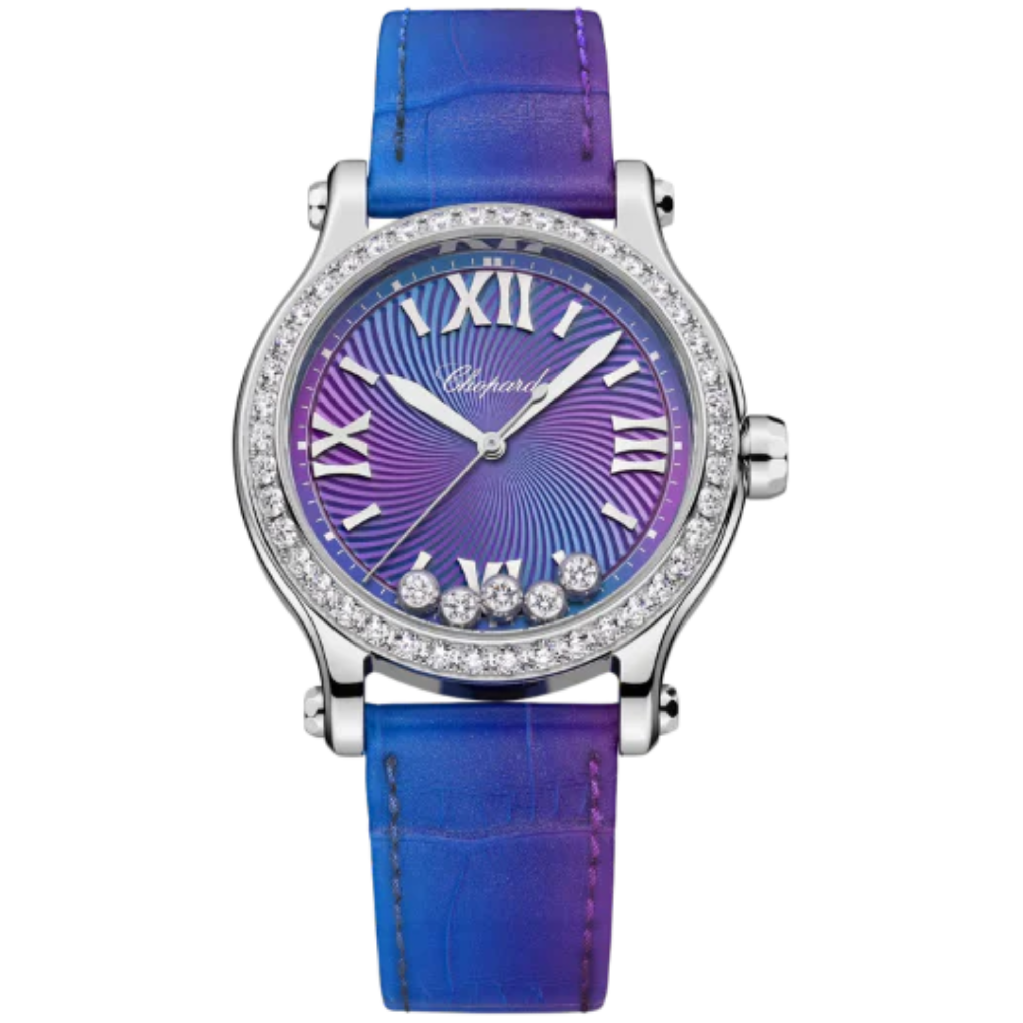 HAPPY SPORT 33 MM LUCENT STEEL™ WITH PURPLE DIAL - Chopard