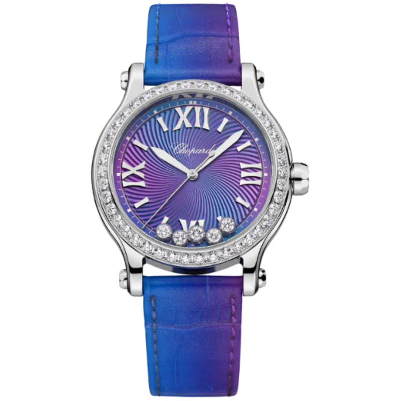HAPPY SPORT 33 MM LUCENT STEEL™ WITH PURPLE DIAL - Chopard