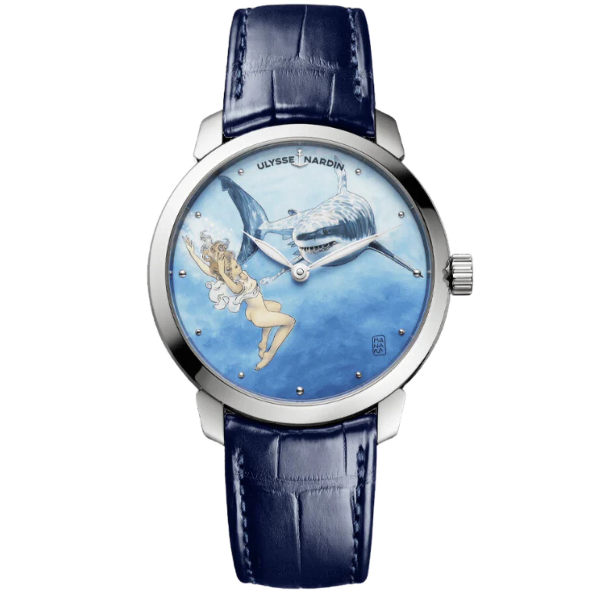 CLASSICO MANARA MANUFACTURE 40 MM STAINLESS STEEL WITH BLUE DIAL - Ulysse Nardin