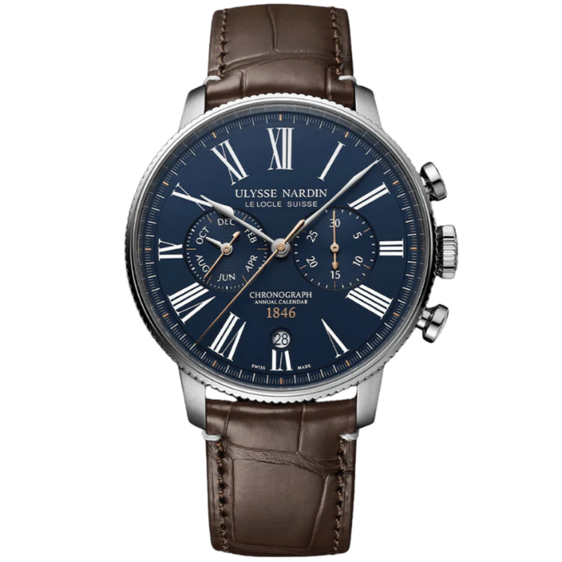 TORPILLEUR ANNUAL CHRONOGRAPH 44 MM STAINLESS STEEL WITH BLUE DIAL - Ulysse Nardin