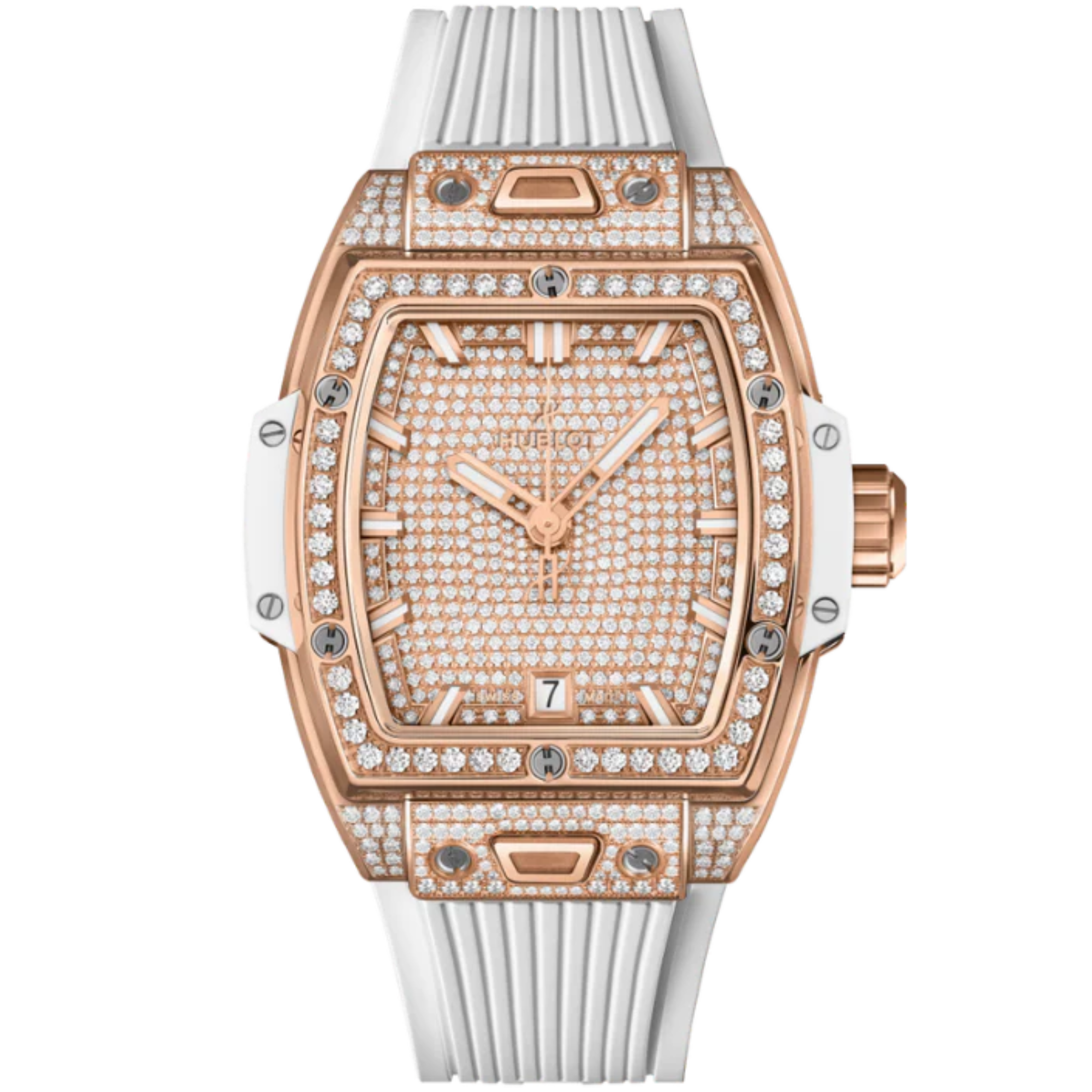 SPIRIT OF BIG BANG 39 MM KING GOLD WHITE FULL PAVÉ - Hublot