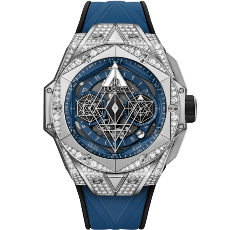 Big Bang 45mm SANG BLEU II TITANIUM BLUE PAVÉ - Hublot