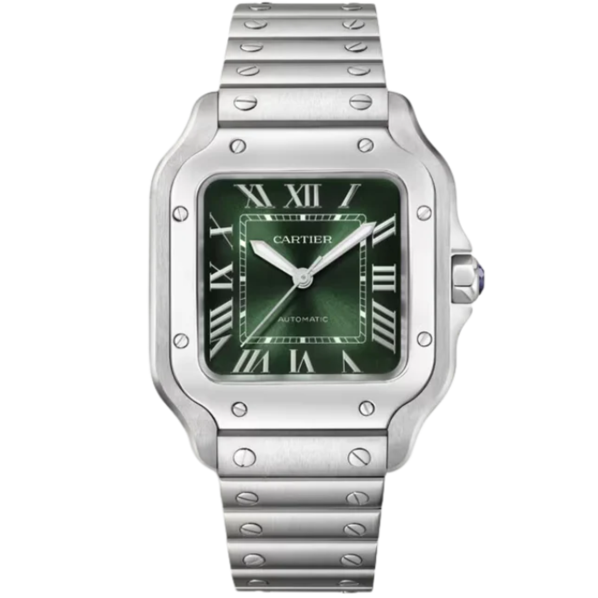 SANTOS 35 MM DE CARTIER GREEN STAINLESS STEEL - Cartier