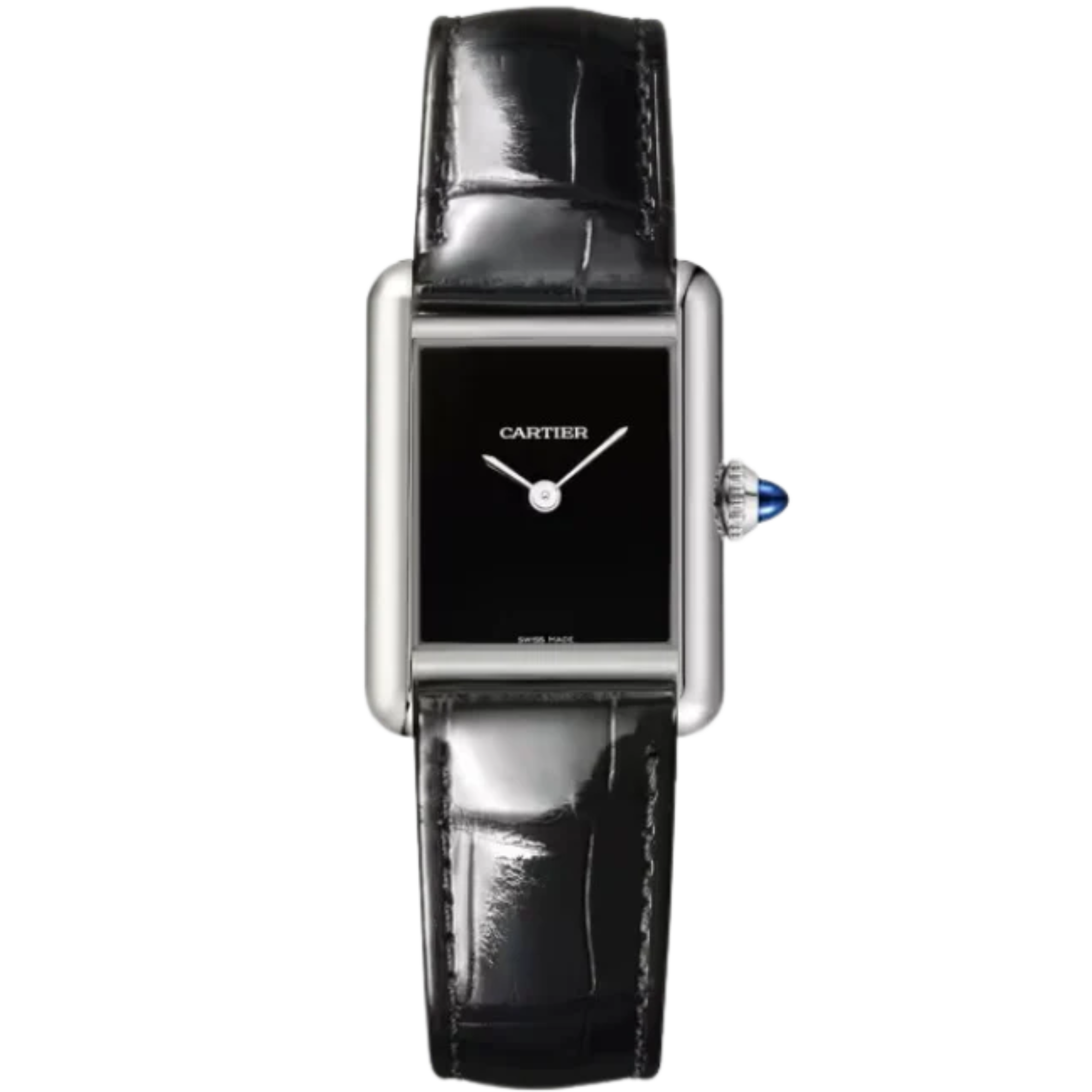 TANK 30 mm MUST DE CARTIER BLACK STAINLESS STEEL - Cartier