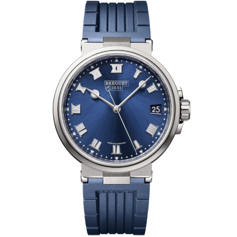 MARINE 5517 40 TITANIUM WITH SUNBURST BLUE DIAL - Breguet