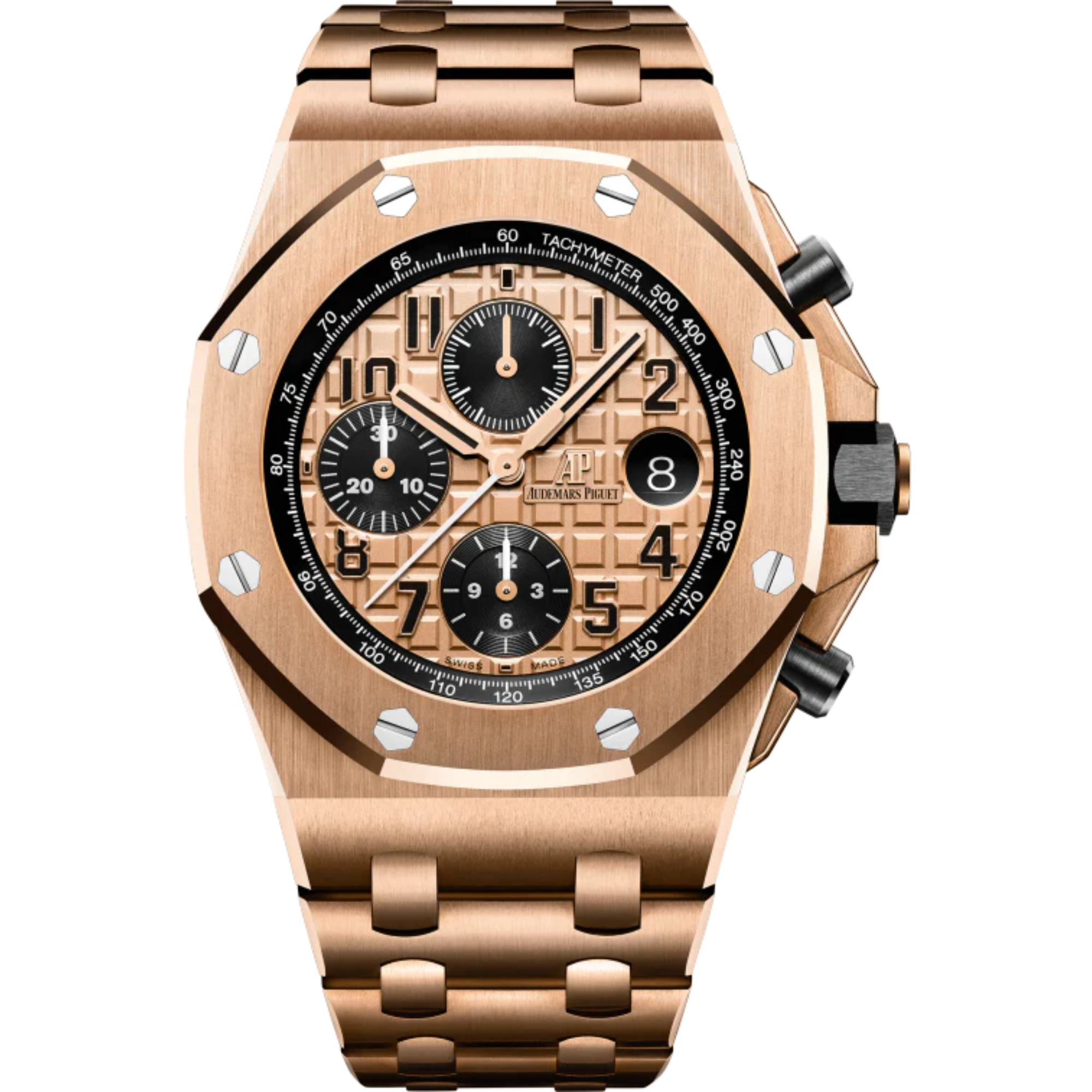 Royal Oak Offshore Chronograph 42MM 18-Carat Pink Gold Bracelet Pink Gold-Toned Dial With Méga Tapisserie Pattern 18-Carat Pink Gold Case and Bezel - Audemars Piguet