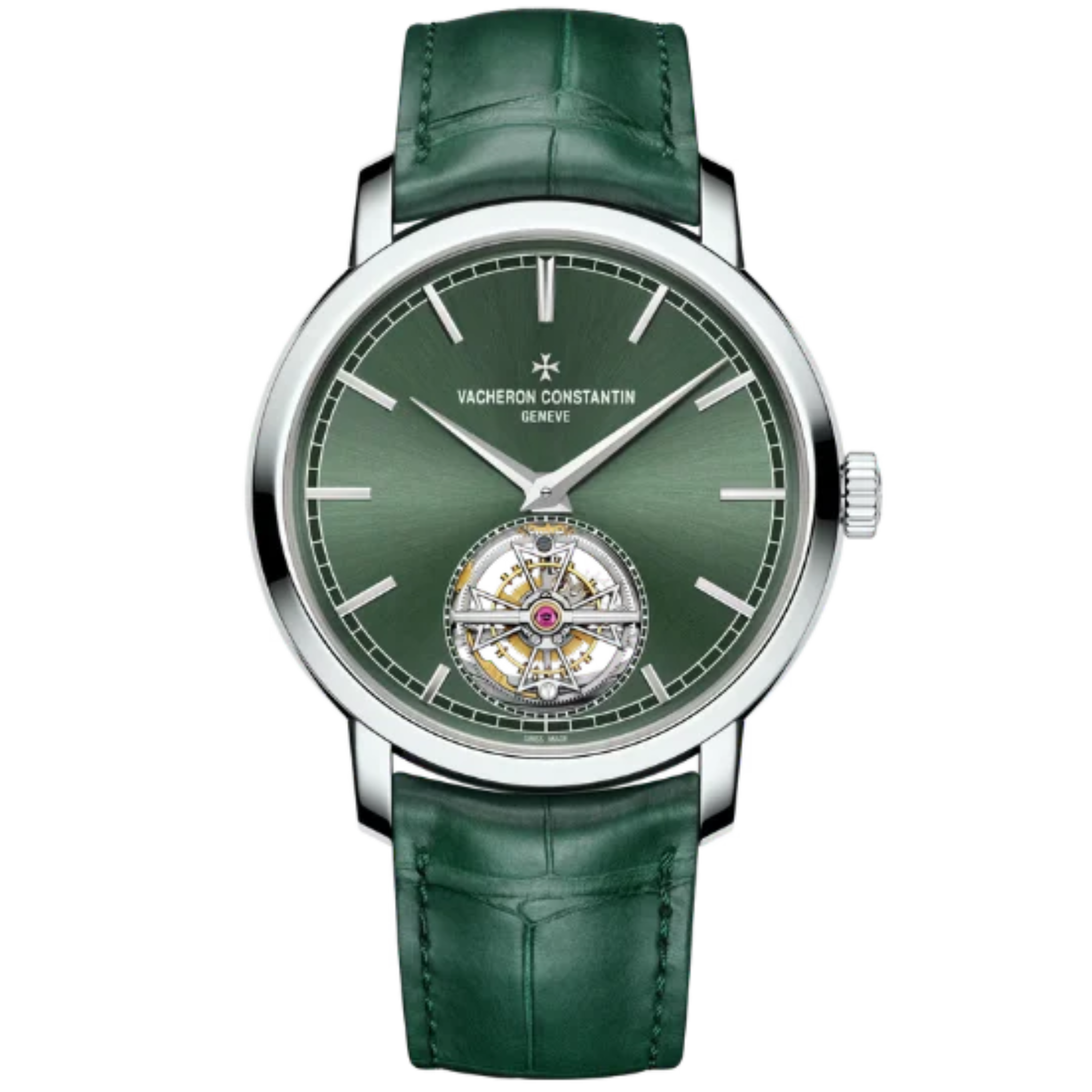 TRADITIONNELLE TOURBILLON 41 MM PLATINUM 950 WITH GREEN DIAL - Vacheron Constantin