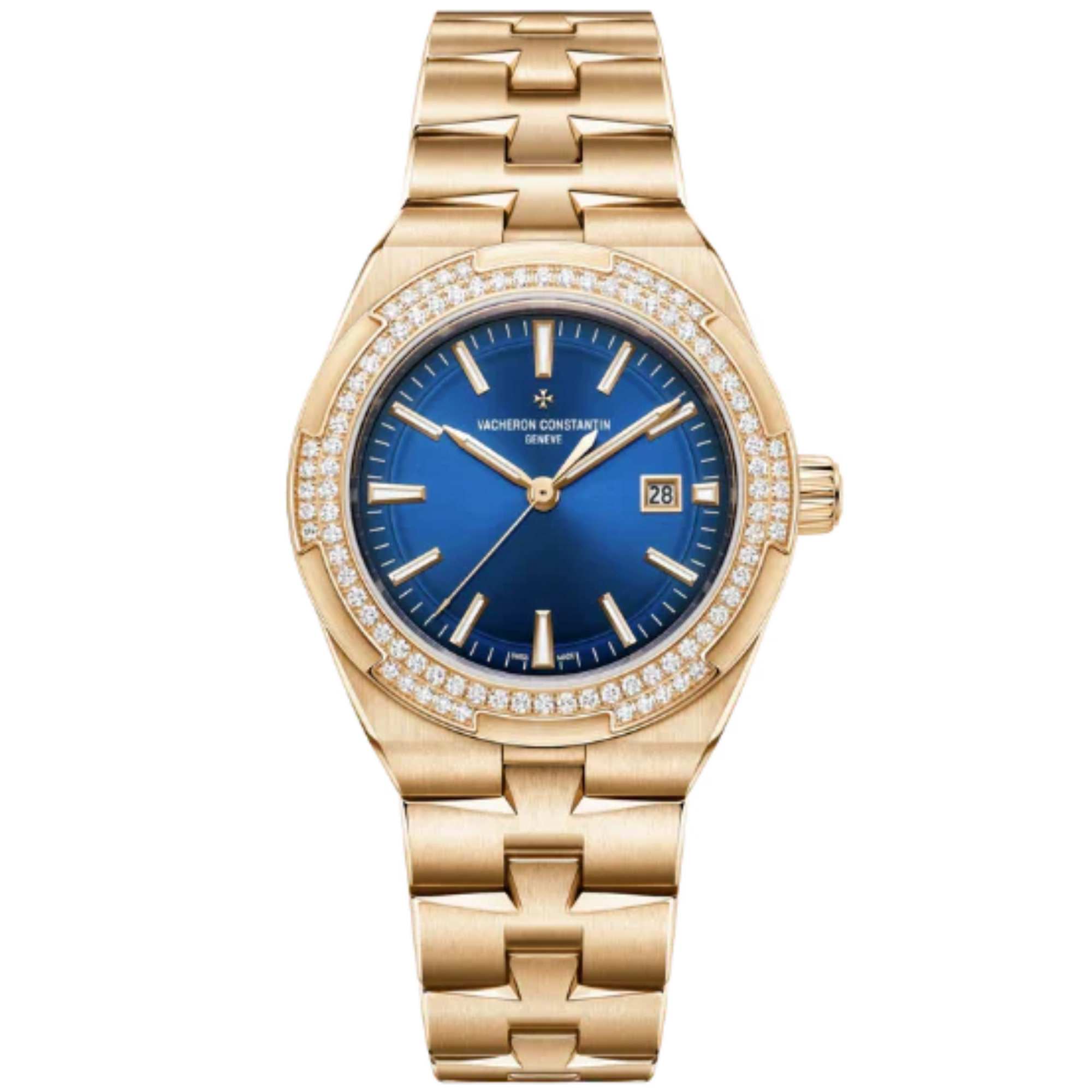 OVERSEAS SELF-WINDING 35 MM 18K PINK GOLD WITH BLUE BRASS DIAL - Vacheron Constantin