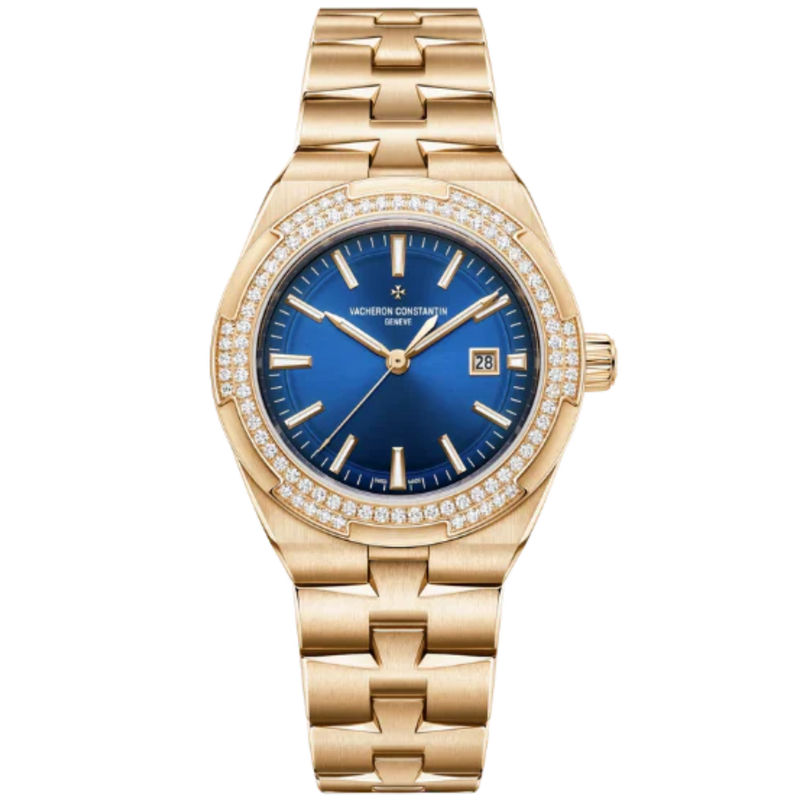 OVERSEAS SELF-WINDING 35 MM 18K PINK GOLD WITH BLUE BRASS DIAL - Vacheron Constantin