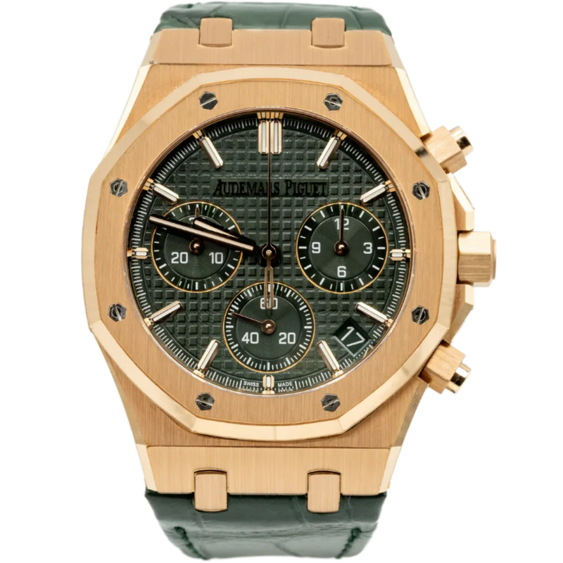 Audemars Piguet Royal Oak Ref. 26240OR.OO.D404CR.01 41mm Rose Gold Green Dial Chronograph - Audemars Piguet