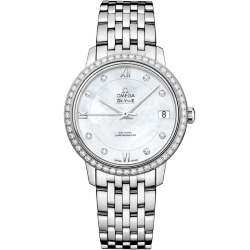 DE VILLE PRESTIGE 33 MM STAINLESS STEEL WITH MOTHER OF PEARL DIAL - Omega