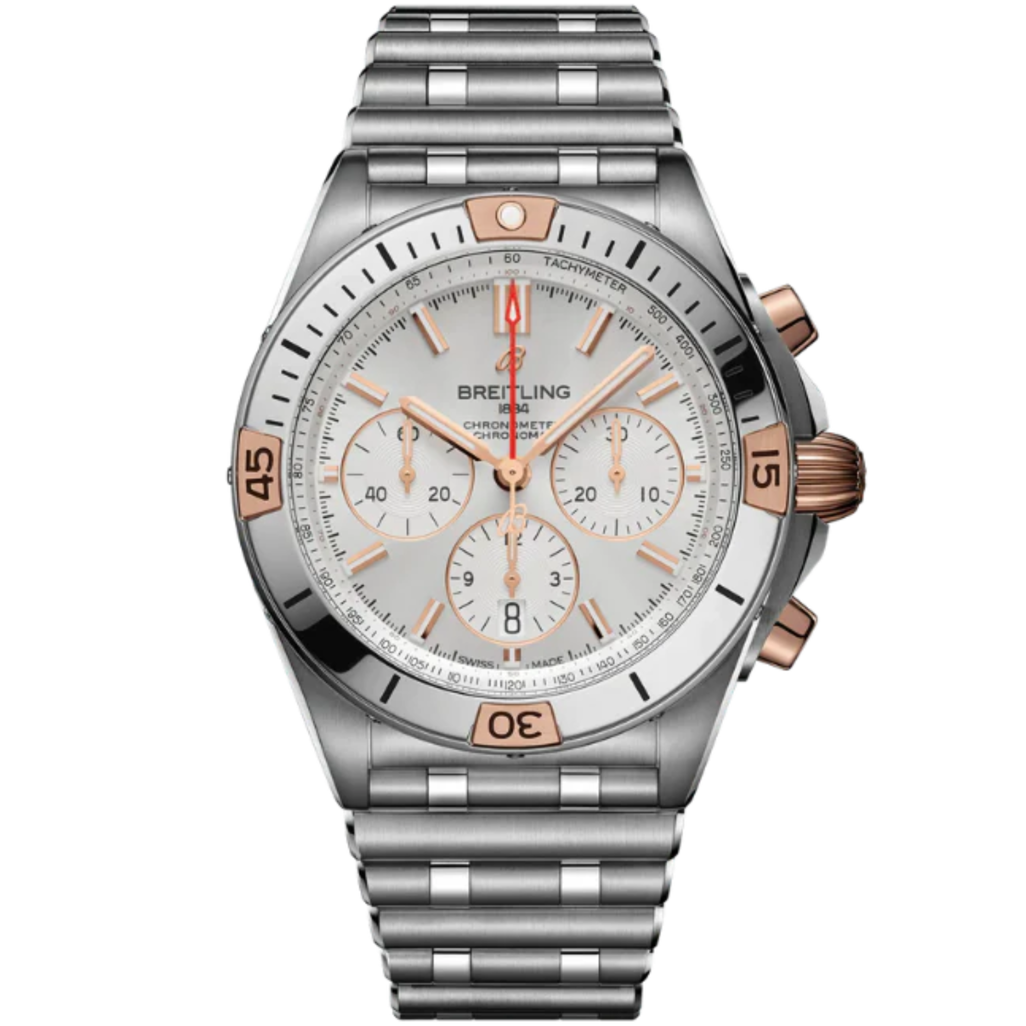 CHRONOMAT B01 42 MM STAINLESS STEEL & 18K ROSE GOLD WITH CREAM DIAL - Breitling
