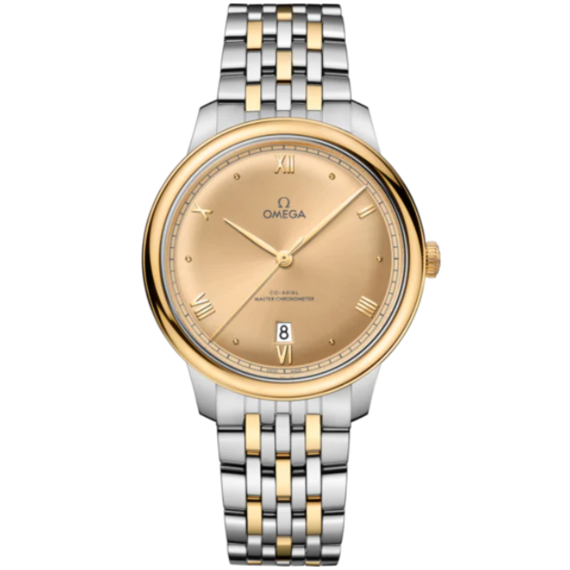 DE VILLE PRESTIGE 40 MM STAINLESS STEEL - YELLOW GOLD WITH YELLOW DIAL - Omega