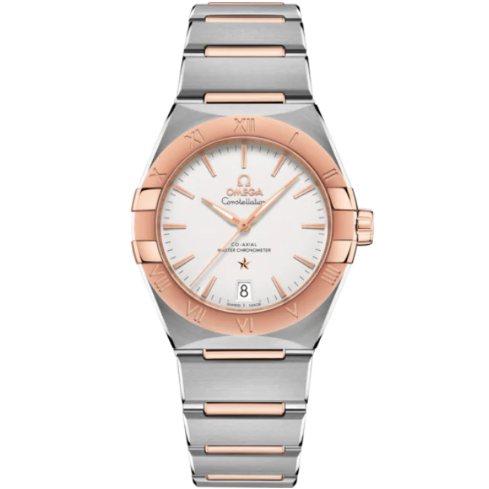 CONSTELLATION 36 MM STAINLESS STEEL -  SEDNA™ GOLD WITH SILVER DIAL - Omega