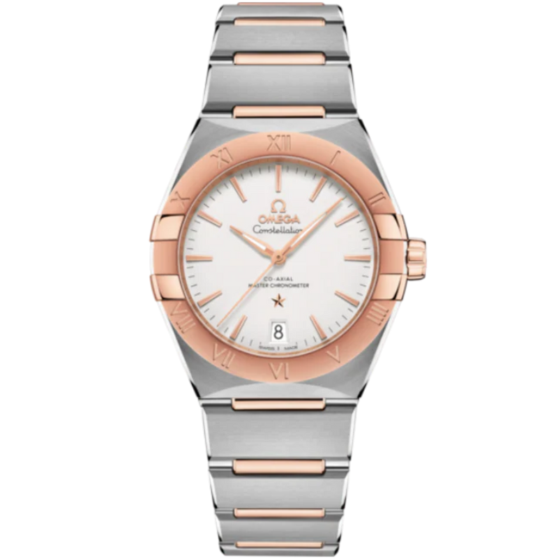 CONSTELLATION 36 MM STAINLESS STEEL -  SEDNA™ GOLD WITH SILVER DIAL - Omega