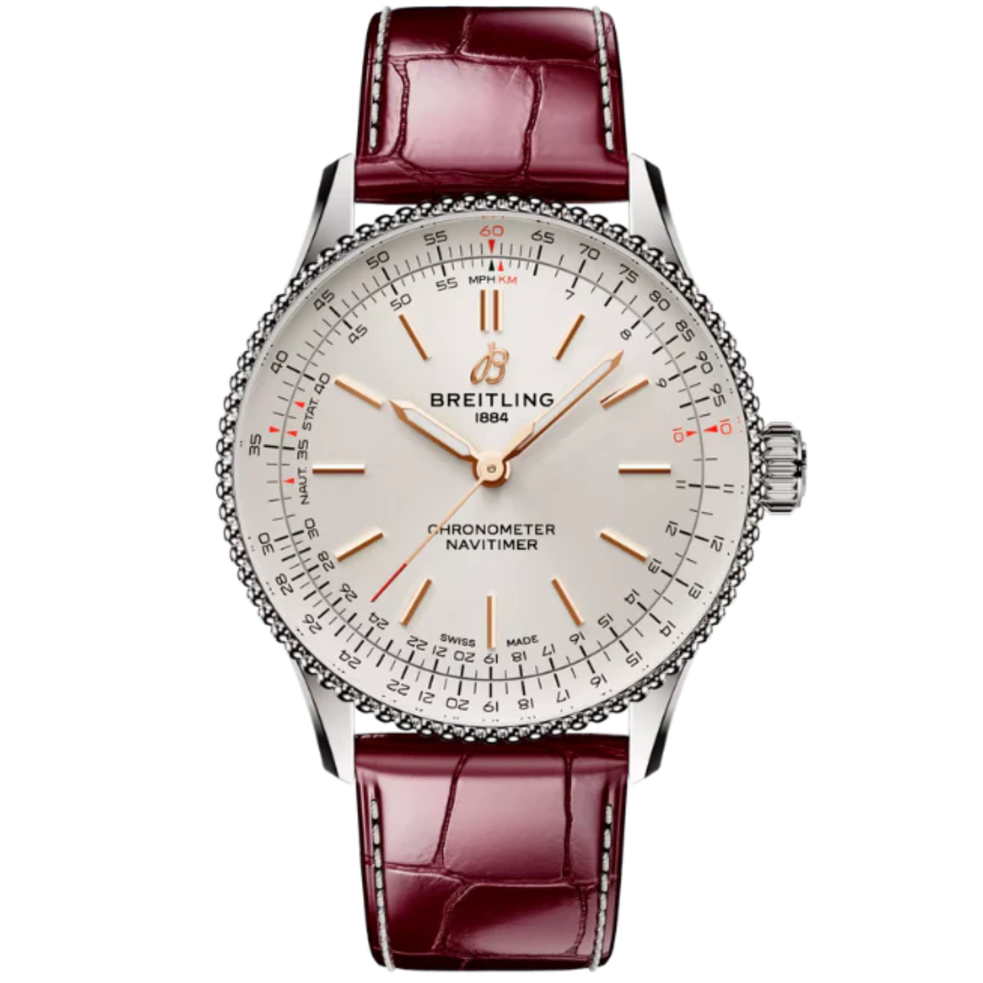 NAVITIMER AUTOMATIC 36 MM STAINLESS STEEL WITH CREAM DIAL - Breitling