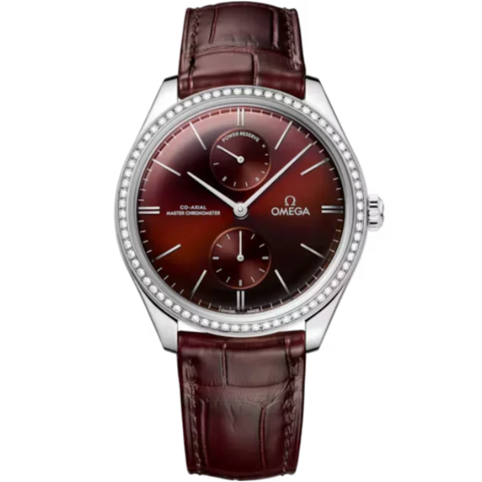 DE VILLE TRÉSOR 40 MM STAINLESS STEEL WITH RED DIAL - Omega