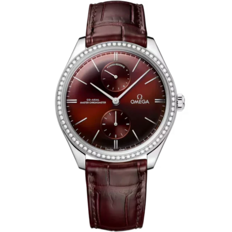 DE VILLE TRÉSOR 40 MM STAINLESS STEEL WITH RED DIAL - Omega