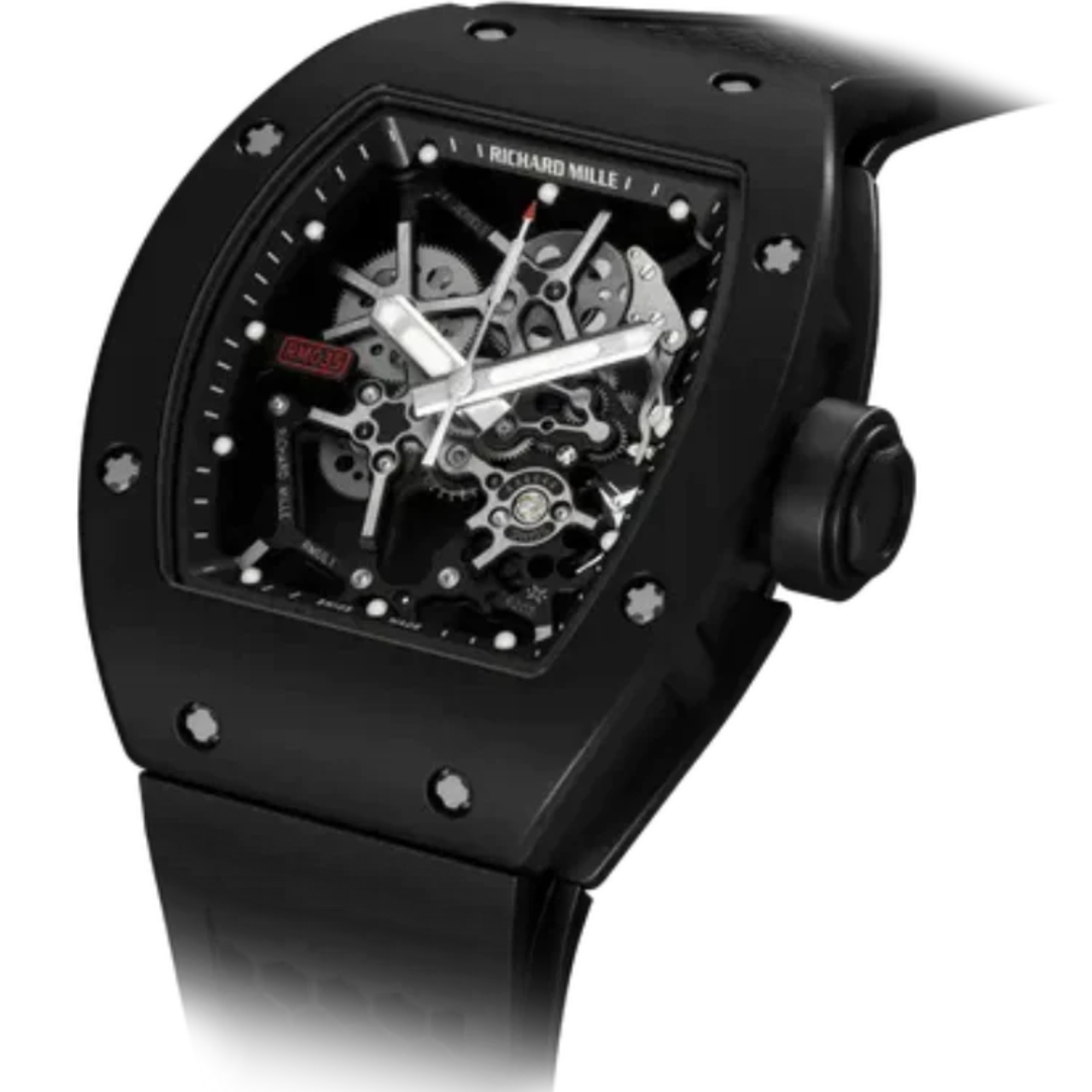 RM 035 Rafael Nadal Manual Winding Black Rubber Strap Skeleton Dial - Richard Mille