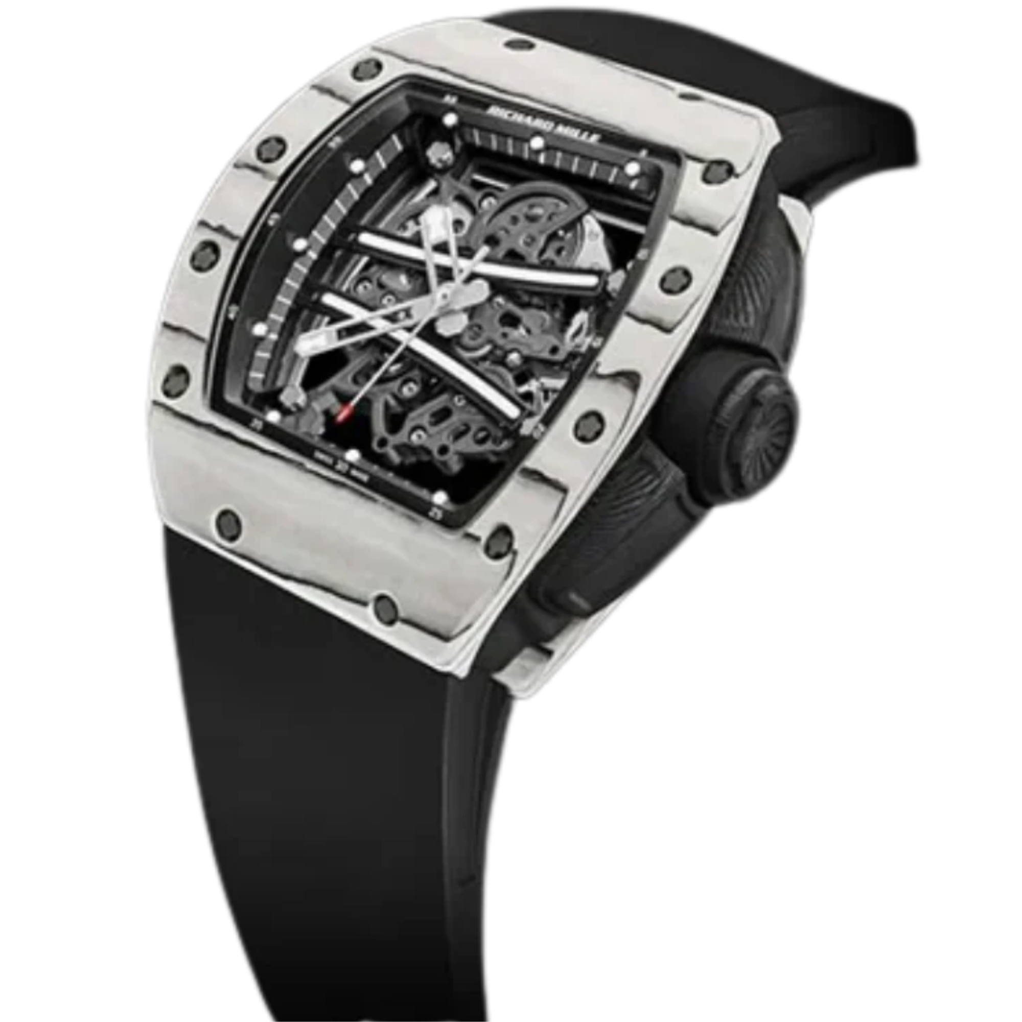 RM 061 Yohan Blake Ultimate Manual Winding Black Rubber Strap Ceramic Case - Richard Mille